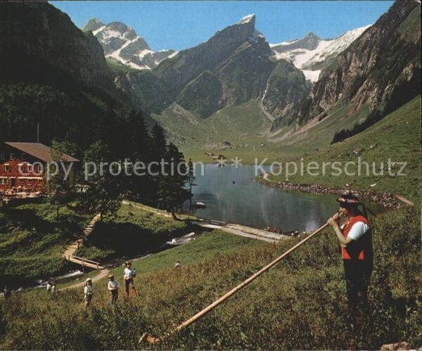 Alphorn Alphornbläser Seealpsee Altmann Rotstei