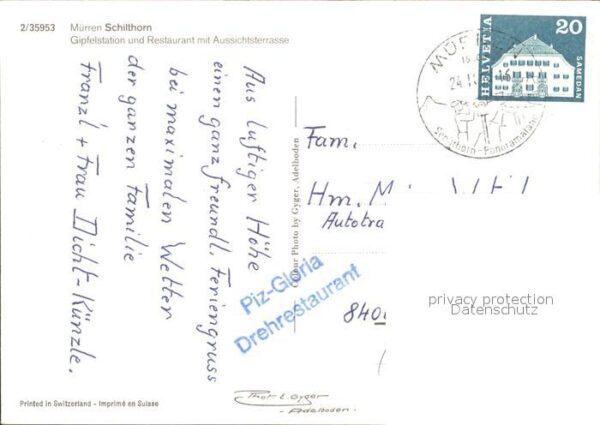 Seilbahn Mürren Schilthorn Gipfelstation Restaur – Bild 2