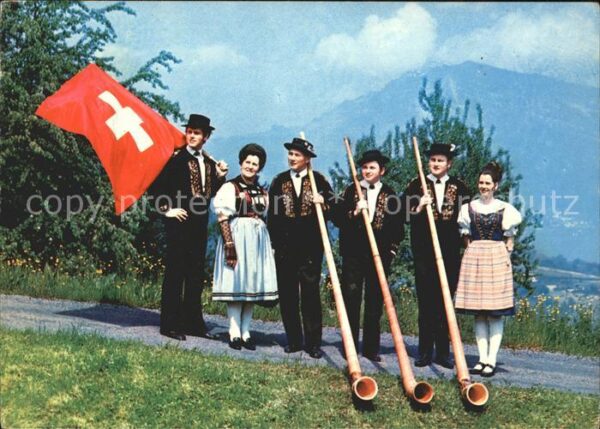Alphorn Fahnenschwinger Swiss Folklore Group Fa