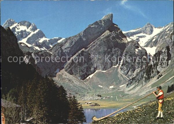 Alphorn Alphornbläser Seealpsee Altmann Rotstei