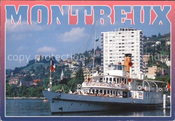 Dampfer Seitenrad Rhone Montreux