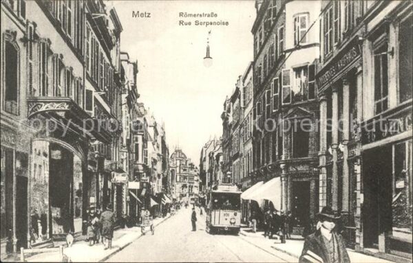Strassenbahn Metz Römerstrasse Rue Serpanoise