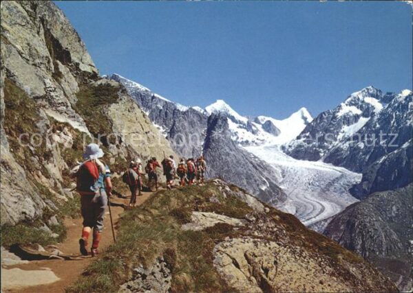 Wandern Weg zum Märjelensee Fieschergletscher W