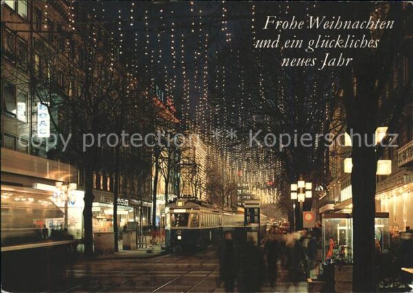 Strassenbahn Zürich Bahnhofstrasse Weihnachten