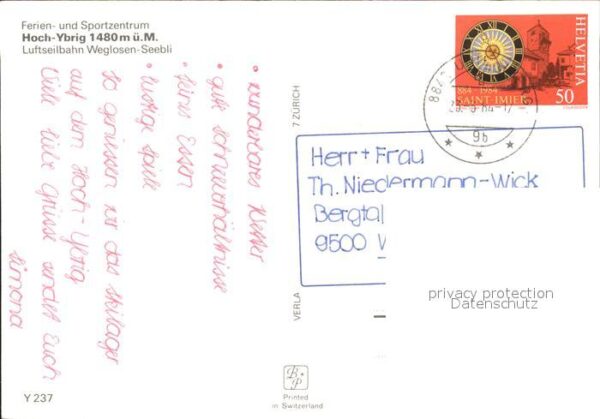 Seilbahn Weglosen-Seebli Hoch-Ybrig – Bild 2