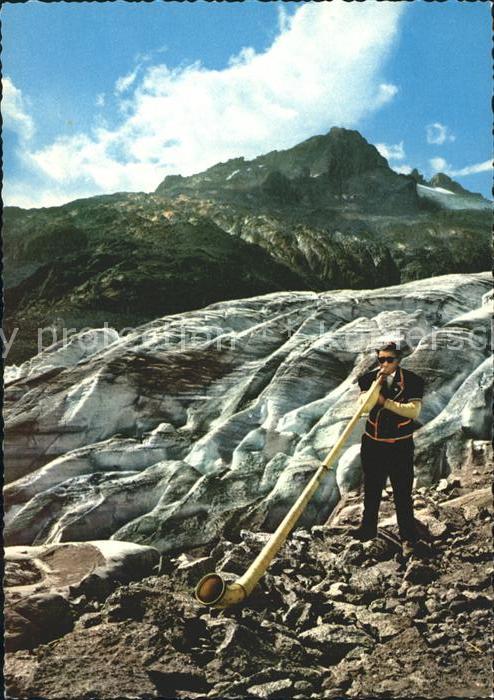 Alphorn Alphornbläser Rhonegletscher