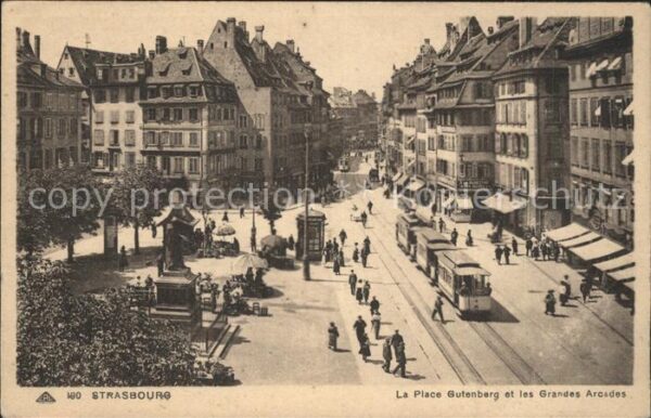 Strassenbahn Strassbourg Place Gutenberg Grandes Arc