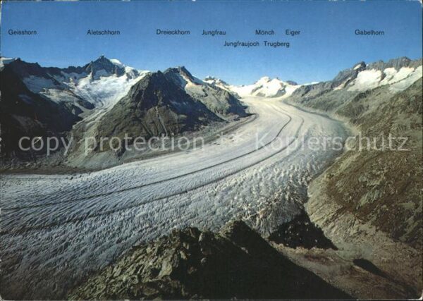 Gletscher Grosser Aletschgletscher Eggishorn Gabe
