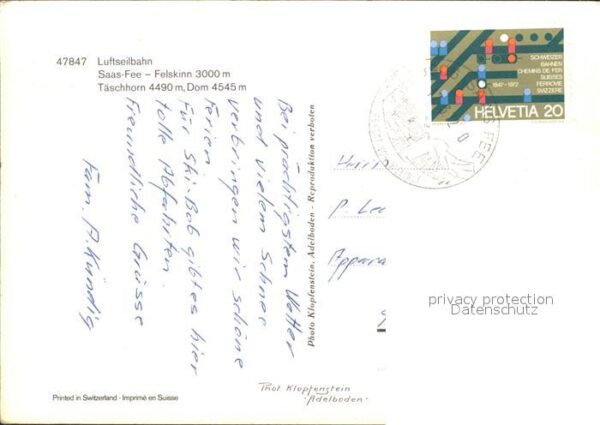 Seilbahn Saas-Fee-Felskinn Täschhorn Dom – Bild 2
