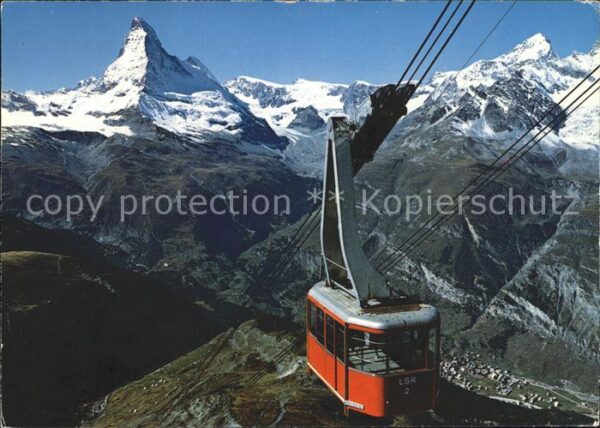 Seilbahn Rothorn Zermatt Matterhorn Dt. Blanche