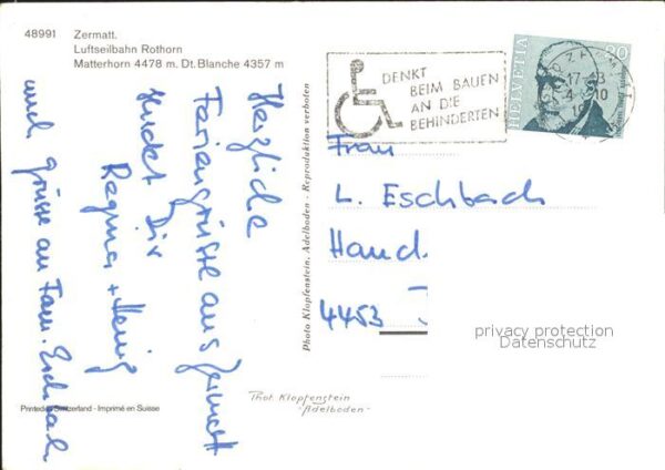 Seilbahn Rothorn Zermatt Matterhorn Dt. Blanche – Bild 2