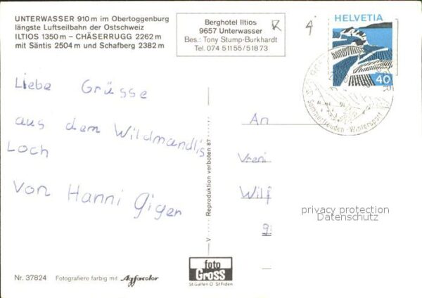 Seilbahn Unterwasser Obertoggenburg Iltios Chäse – Bild 2