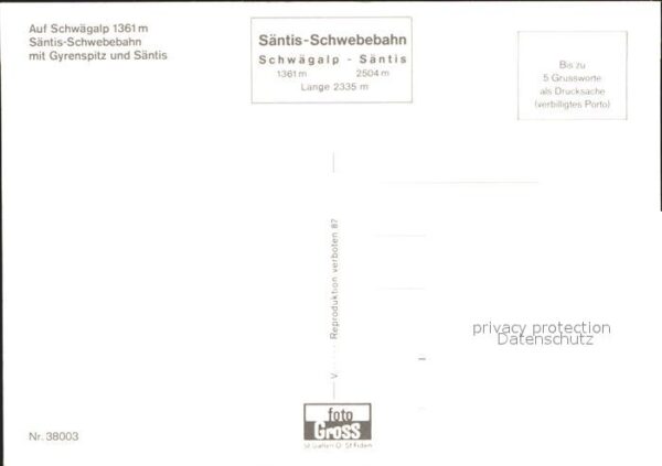 Seilbahn Säntis Schwägalp Gyrenspitz – Bild 2