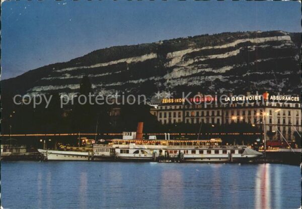 Dampfer Seitenrad C.G.N. Geneve Reede