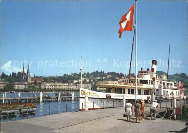 Dampfer Seitenrad Luzern Lucerne