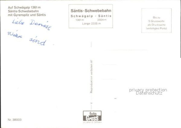 Seilbahn Säntis Schwägalp Gyrenspitz – Bild 2