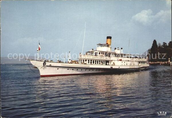 Dampfer Seitenrad Savoie Lac Leman
