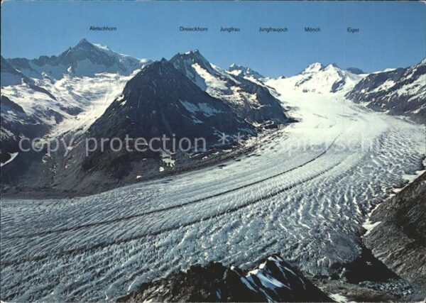 Gletscher Grosser Aletschgletscher Märjelensee Eg