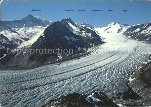 Gletscher Grosser Aletschgletscher Eggishorn Märj