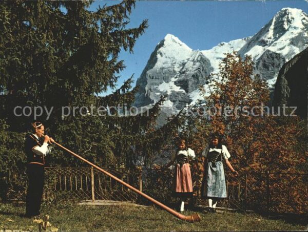 Alphorn Alphornbläser Mädchen Trachten Bern
