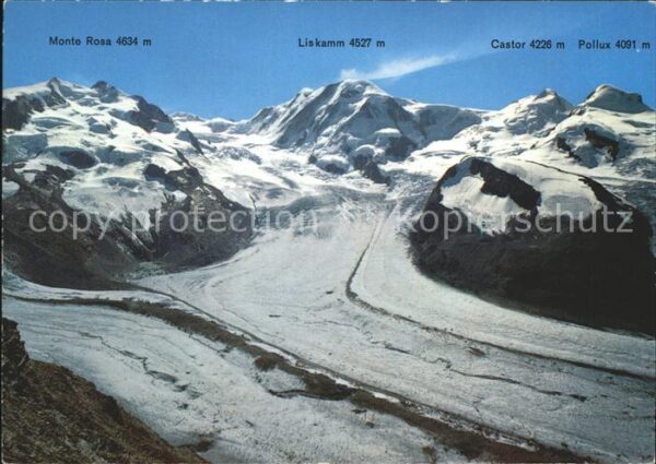 Gletscher Gornergletscher Grenzgletscher