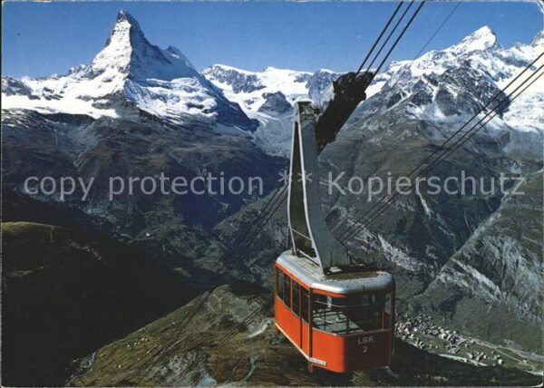 Seilbahn Rothorn Zermatt Matterhorn Dt. Blanche