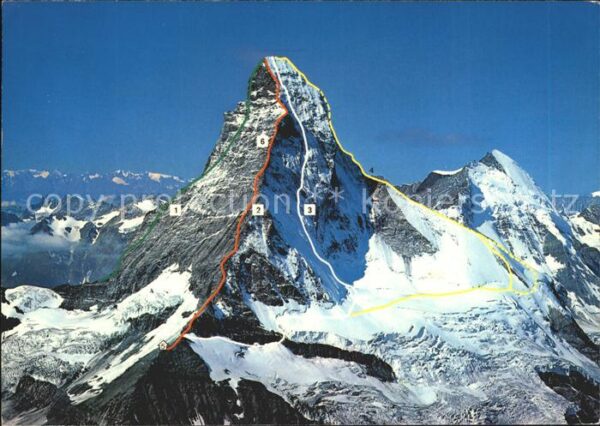 Bergsteigen Klettern Matterhorn Furgg-Grat Nordwand