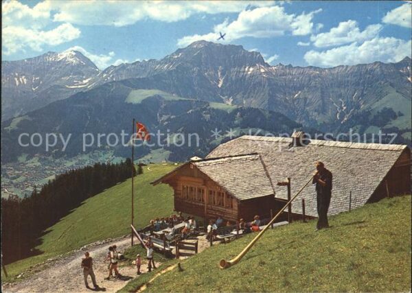 Alphorn Alphornbläser Berghaus Bonderalp Adelbo
