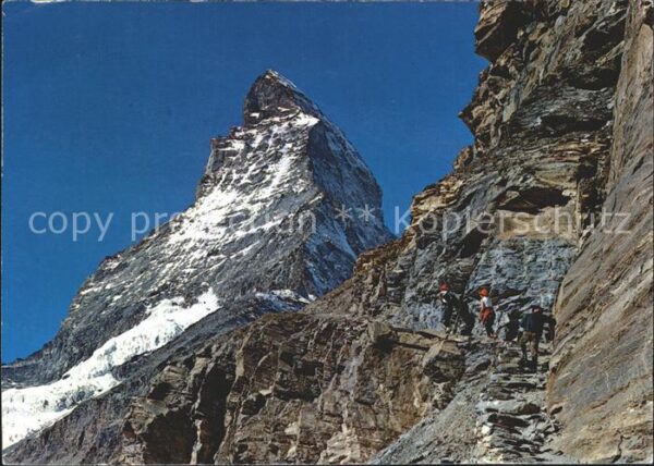 Wandern Weg Schwarzsee-Hörnli Zermatt Matterhor