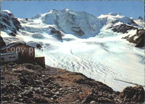 Gletscher Persgletscher Diavolezza-Hütte Piz Camb