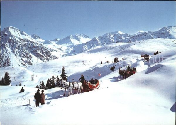 Schlitten Schnee Pferdeschlitten Arosa Arlenwald Schlitt