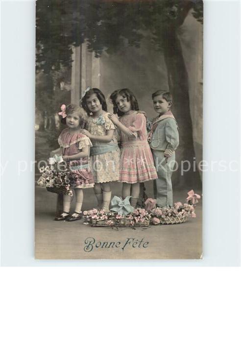 Kinder Child Enfants Glückwunsch Blumen