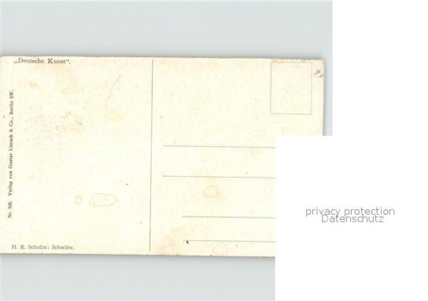 Kuenstlerkarte H.R. Schulze Schwäne Deutsche Kunst – Bild 2
