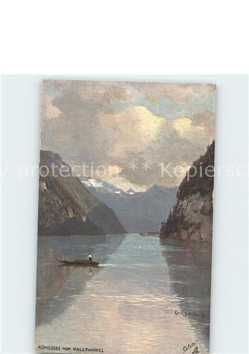 Verlag Tucks Oilette Nr. 624 Berchtesgaden Königssee am Malerwin