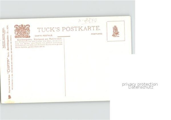 Verlag Tucks Oilette Nr. 624 Berchtesgaden Königssee am Malerwin – Bild 2