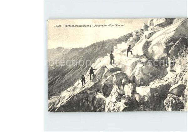 Bergsteigen Klettern Gletscher Ascension d_un Glacier