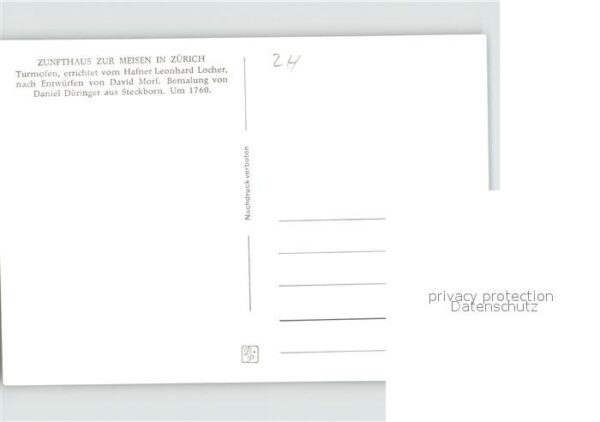 Kachelofen Turmofen Zunfthaus zur Meisen Zürich – Bild 2