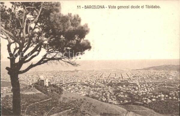 Barcelona Cataluna Vista general desde el Tibidabo