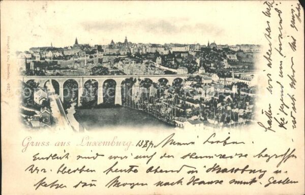 Luxemburg Luxembourg Panorama Viadukt