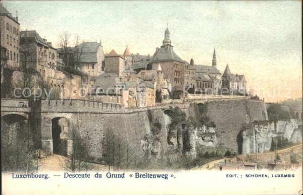 Luxemburg Luxembourg Descente du Grund Breitenweg