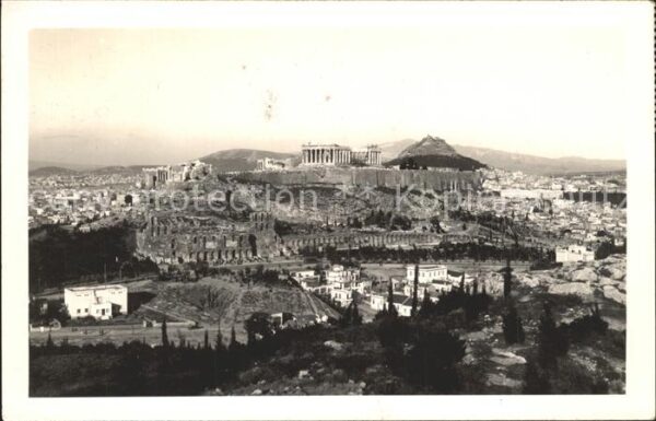 Athenes Athen Panorama Akropolis
