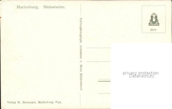 Marienburg Westpreussen Südostseite – Bild 2