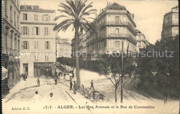 Alger Algerien Les cinq Avenues et la Rue Constantine