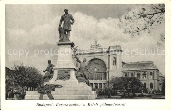 Budapest Baross Denkmal am Ostbahnhof