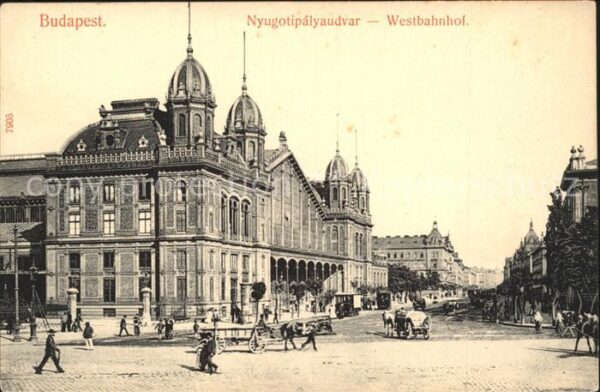 Budapest Westbahnhof Pferdefuhrwerk