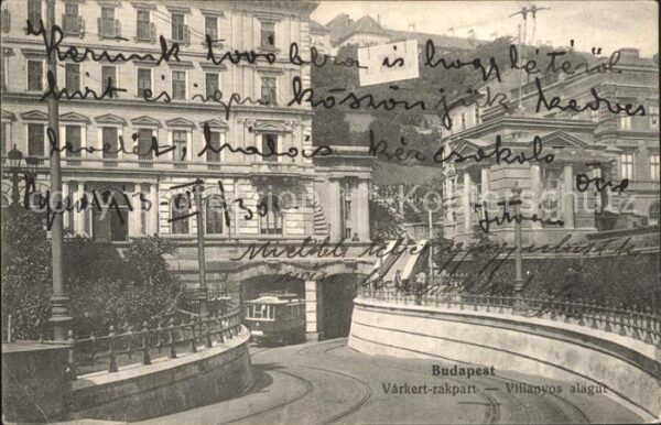 Budapest Varkert rakpart Villanyos alagut Strass