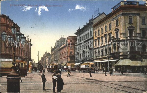 Budapest Rakoczi ut Rakoczistrasse Strassenbahn