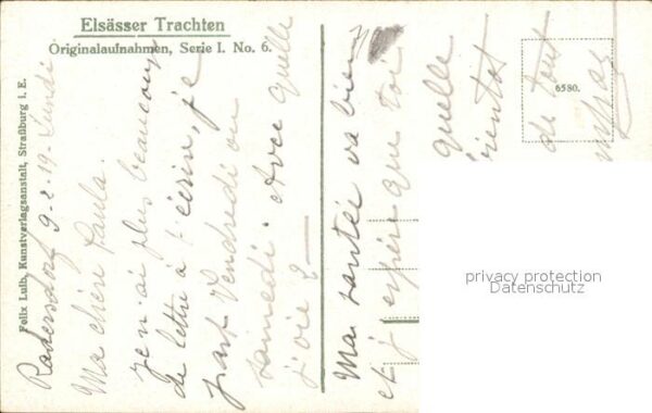 Trachten Alsace Elsässerinnen Serie I No. 6 – Bild 2