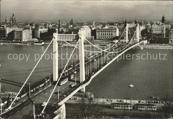 Budapest Erzsebet hid Elisabethbrücke Donau