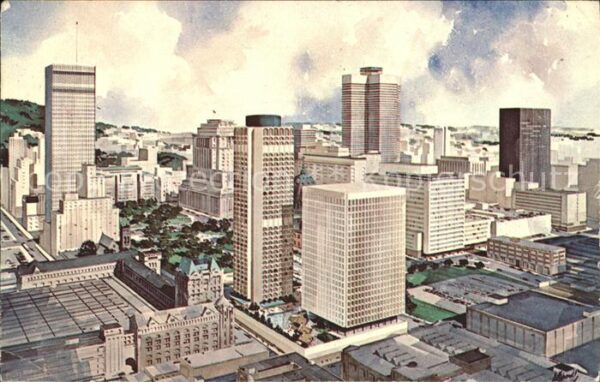 Montreal Quebec Business District Chateau Champlain Sky